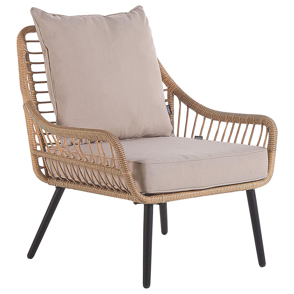 OUTDOOR-KISSENBEZUG Set Beige Laureto - Beige, Textil (56/52cm) - Beliani
