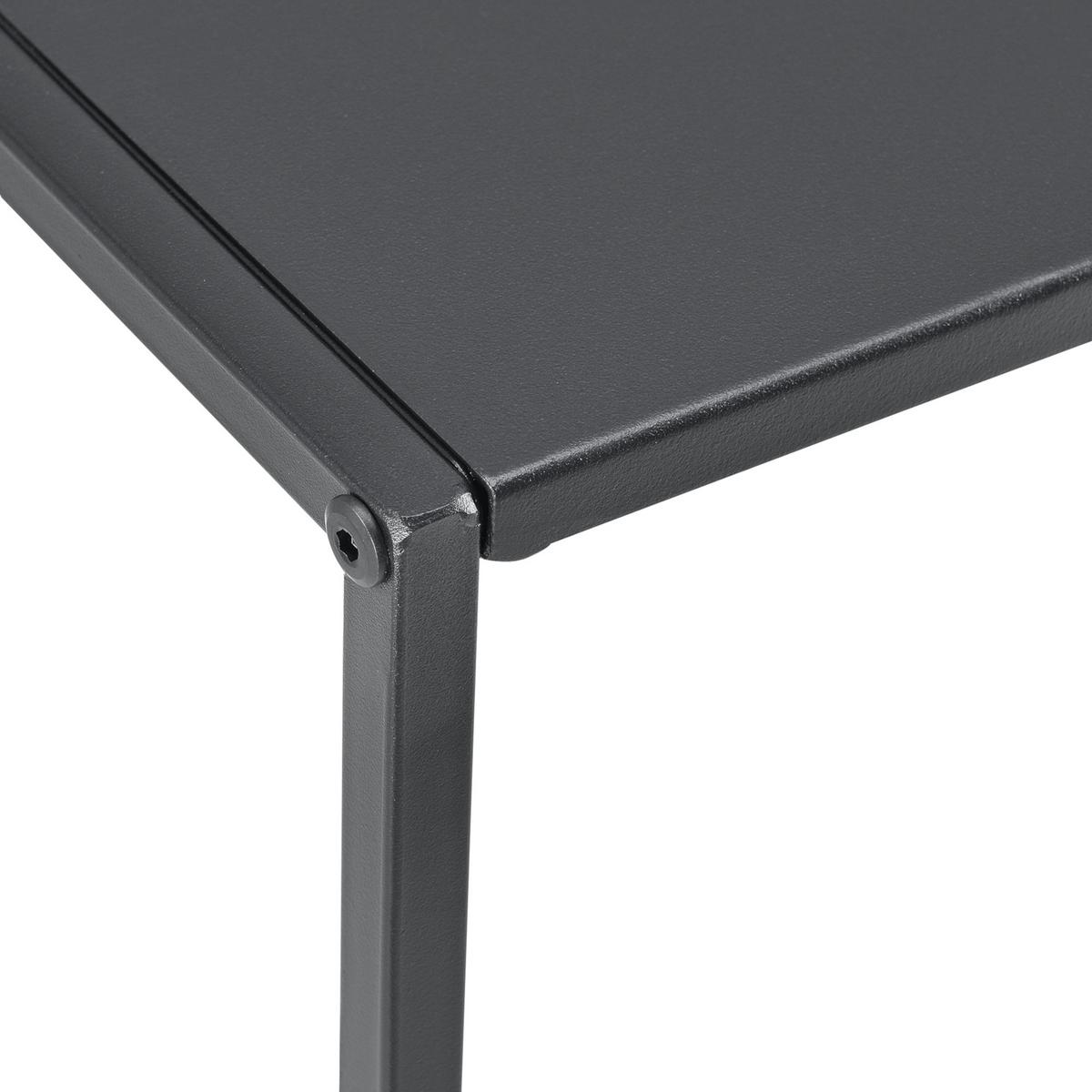 BEISTELLTISCH Archsum 2er Set - Schwarz, Metall (35/45/35cm) - [en.casa]