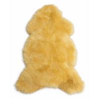SCHAFFELL Premium Lammfell Natur ungeschoren weiche Wolle Medizinisch gegerbt ca. 105 cm - Gelb, Fell (55/105cm) - Provellus