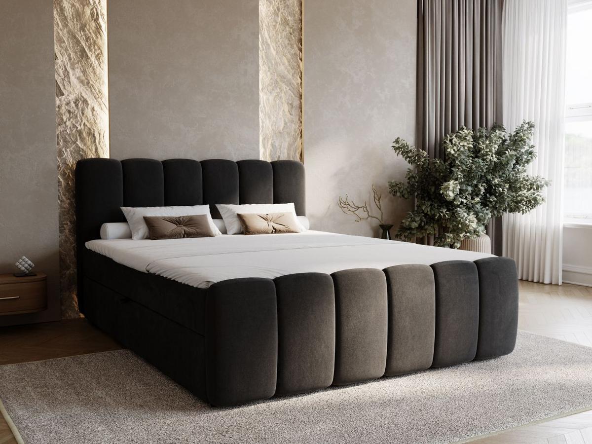 BOXBETT Cloud 200x200 Schwarz - Schwarz, Holz/Textil (200/200cm) - Graingold
