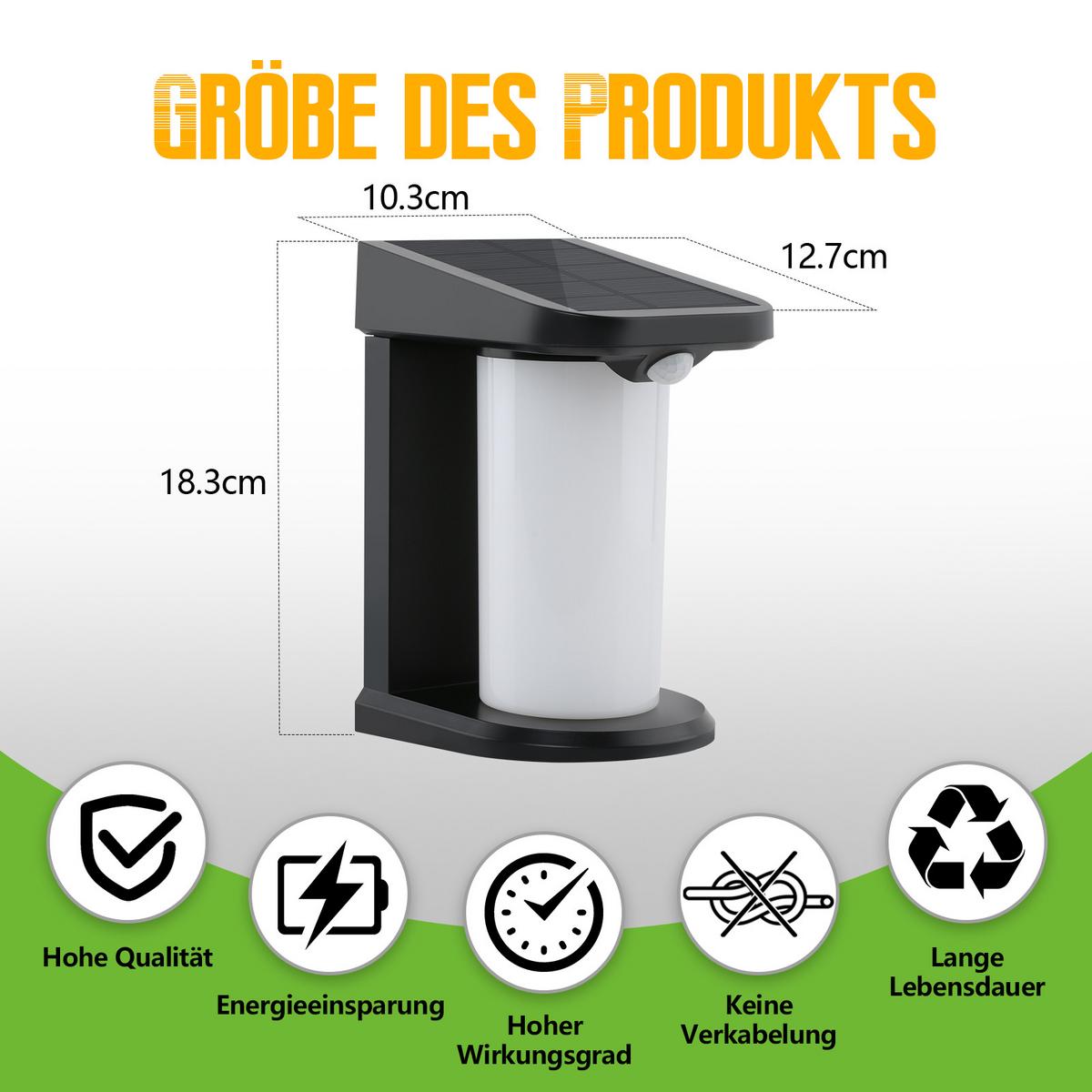 WANDLEUCHTE VYMO 10.5/12.7/18 cm - Schwarz, Metall (10.5/12.7/18cm) - ZMH