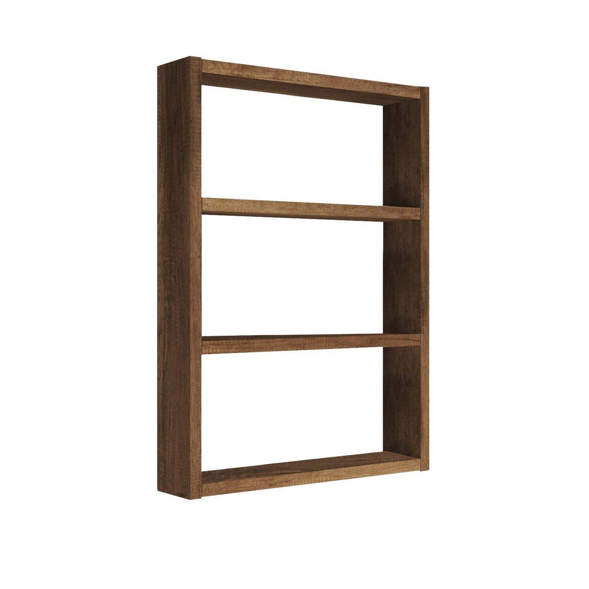 WANDREGAL mit 3 ablagen - emma 43,2/9/60 cm - Naturfarben, Holzwerkstoff (9/60/43.2cm) - Calicosy