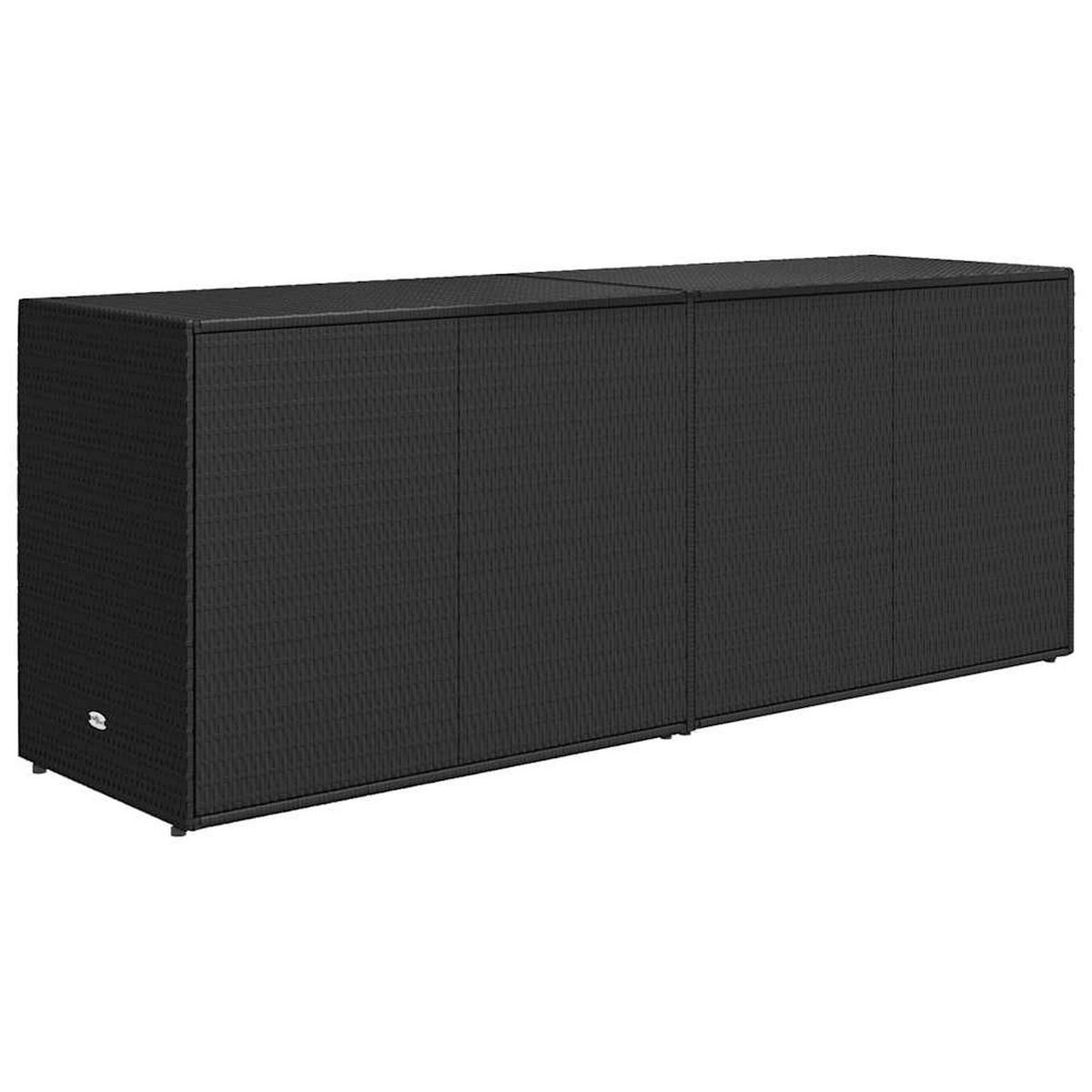 GARTENSCHRANK Hughes 80/55.5/198 cm - Schwarz, Holzwerkstoff (80/198/55.5cm) - Nettlife
