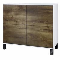 KOMMODE Rova Eiche Ribbeck - Alteiche, Holzwerkstoff (92.5/84.5/35cm) - Vladon