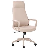 CHEFSESSEL Kunstleder Beige Ardour - Beige, Textil (68/115/68cm) - Beliani