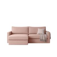 ECKSOFA Bendik In Faro - Rosa, Holzwerkstoff/Textil (224/140cm) - Fun Möbel