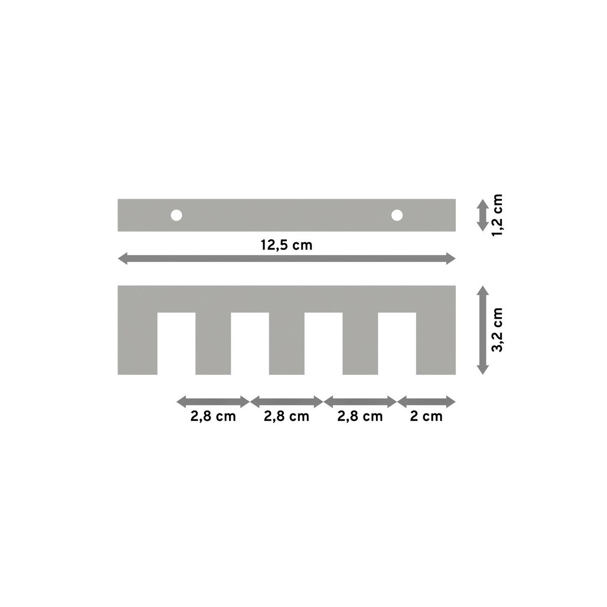 DECKENTRÄGER FÜR GARDINENSTANGEN INNENLAUF 14x35 mm, Smartline 4-läufig, Weiß - Weiß, Metall (12.5/3.4/1.2cm) - INTERDECO