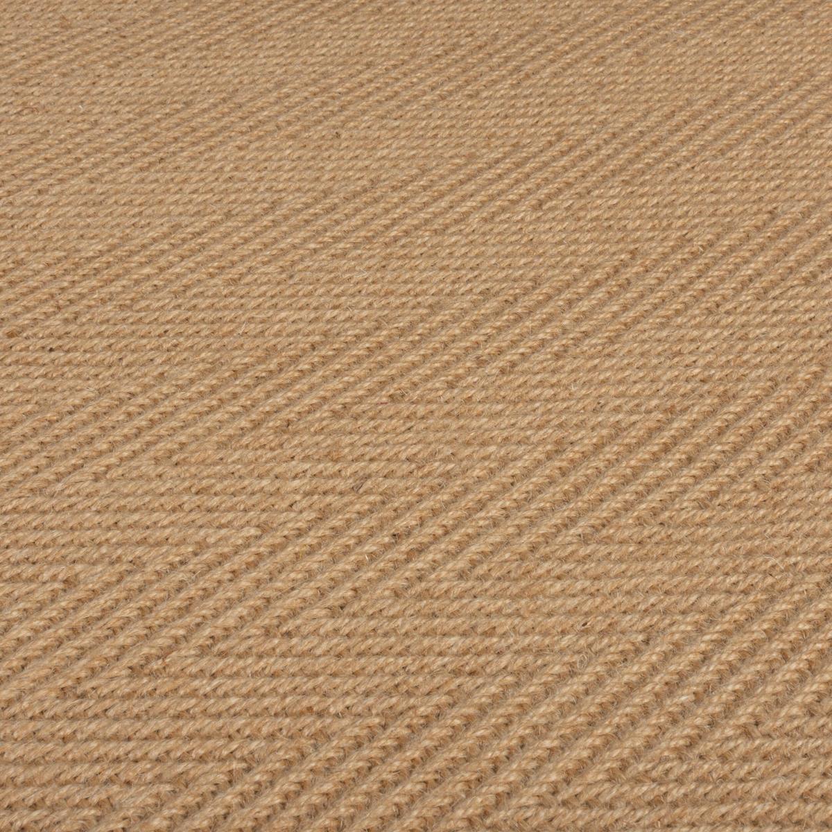 JUTETEPPICH TRENT, geometrisch, Braun-Grün, 160 x 230 cm - Naturfarben/Grün, Textil (230/160cm) - KADIMA DESIGN