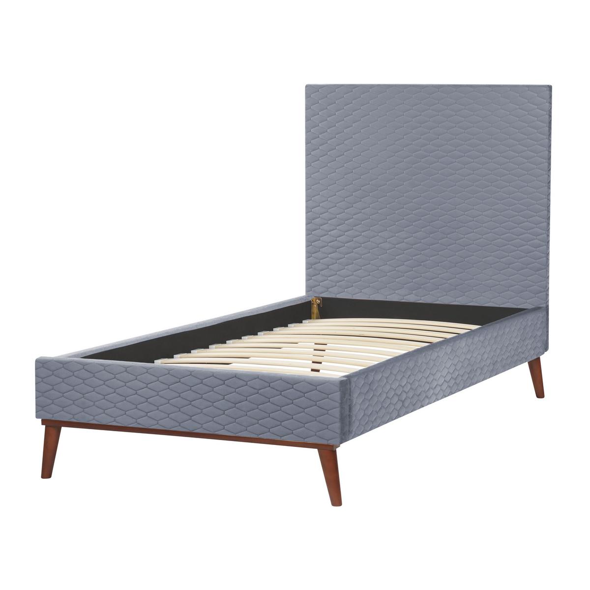 POLSTERBETT mit Lattenrost 90x200 cm Grau Bayonne - Grau, Textil (90/200cm) - Beliani