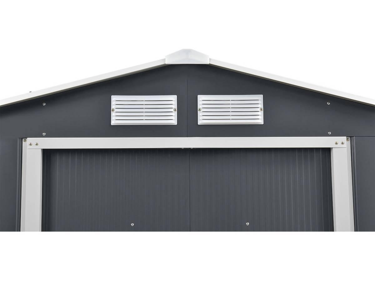 METALL-GARTENHAUS vegas Grau - Grau, Metall (213/195/127cm) - Habitat Garten