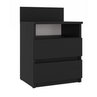 NACHTTISCH Schwarz 40/59/32 - Schwarz, Holzwerkstoff (40/59/32cm) - RAUMHIRSCH FURNITURE
