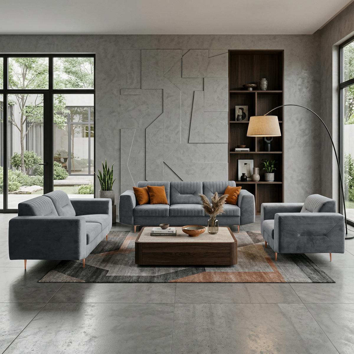 RELAXSESSEL Venezia dunkelgrau mit schwarzen Beinen - Dunkelgrau/Schwarz, Textil/Metall (112/85/94cm) - Beautysofa