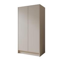 DREHTÜRENSCHRANK Gava mit zwei, glatten Türen, Kaschmir - Kaschmir, Holzwerkstoff (100/200/51cm) - Beautysofa