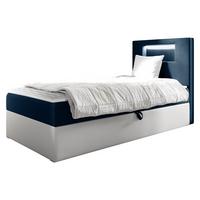 BOXBETT Gold Junior 1, Seite zum Öffnen des Bettkastens: Rechts - H3 - Blau/Weiß, Holz (90/200cm) - MIRJAN24