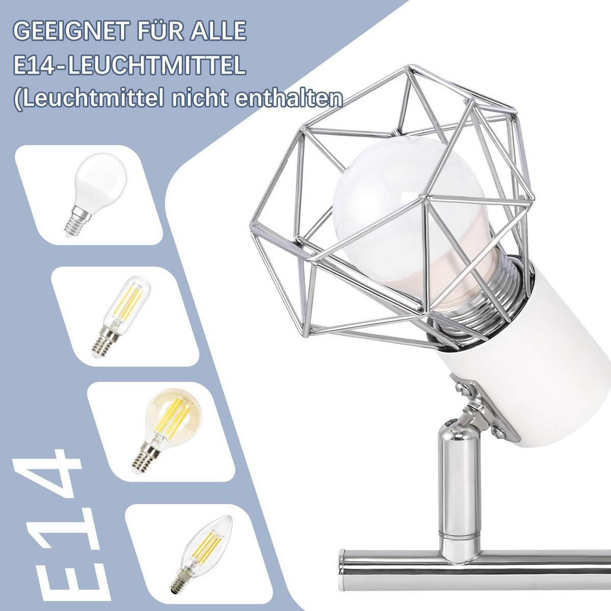 DECKENLEUCHTE Diamonds 28/10/20 cm - Weiß, Metall (28/10/20cm) - Nettlife