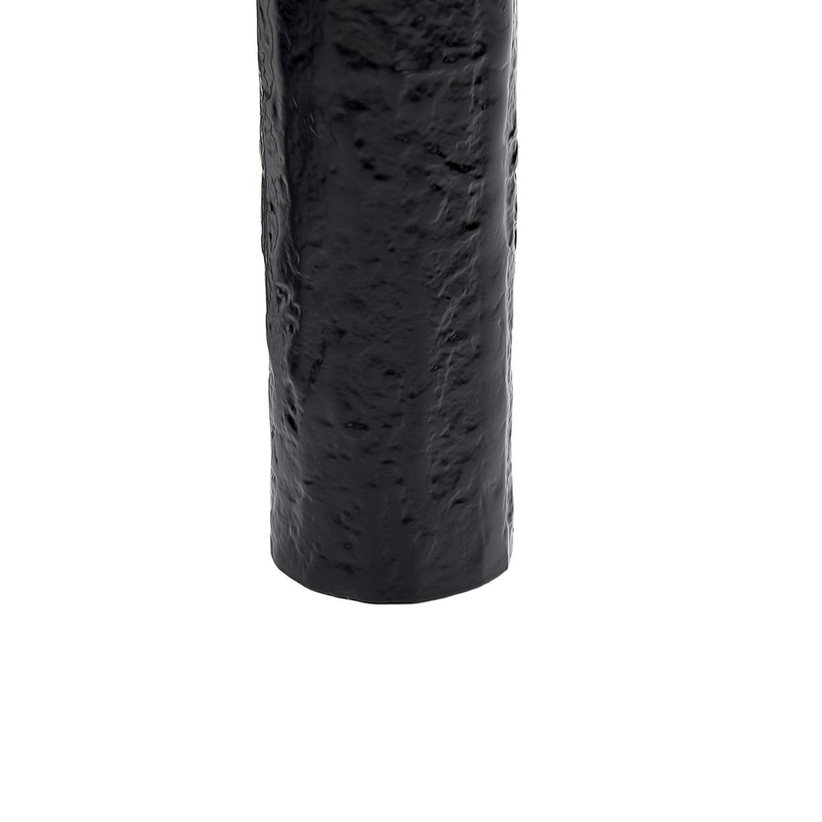 BEISTELLTISCH Aluminium weiß/schwarz rund 33 cm Kikiwa - Schwarz/Weiß, Metall (33/33/51cm) - Beliani