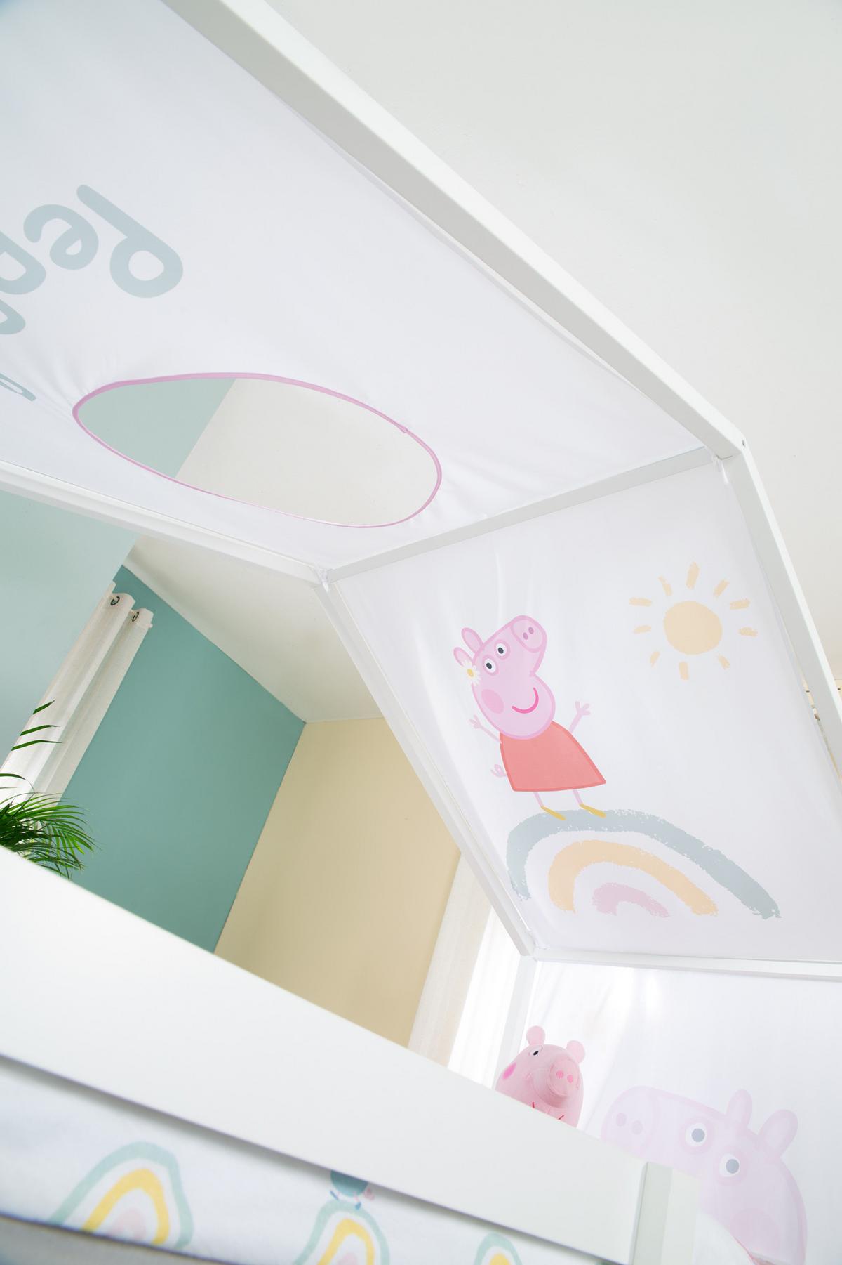HAUSBETTBEZUG 90 x 200 cm Peppa Pig - Weiß, Kunststoff/Textil (90/200cm) - Roba