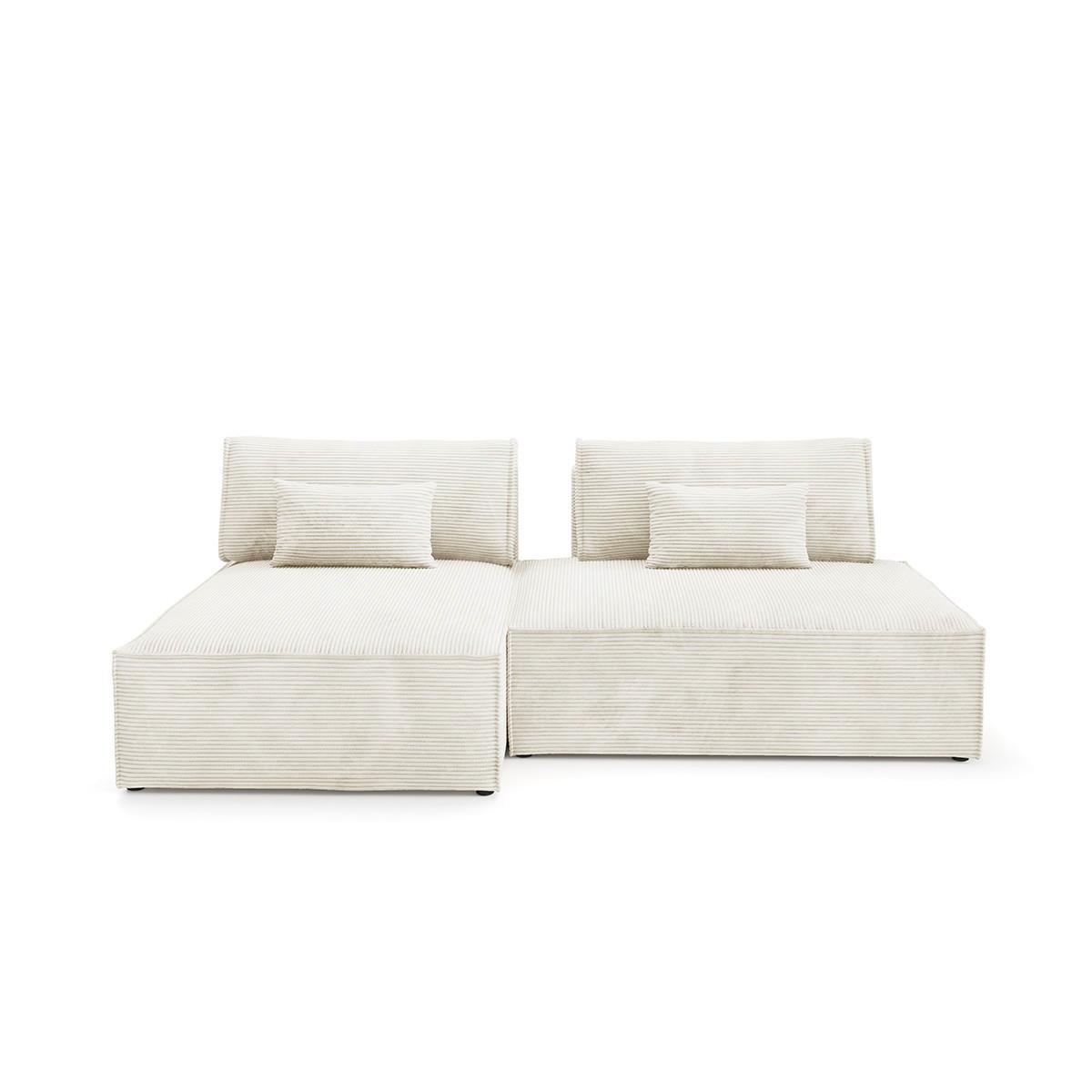 ECKSOFA Georgia Cremeweiß - Weiß, Holz (236/148cm) - Petits-meubles