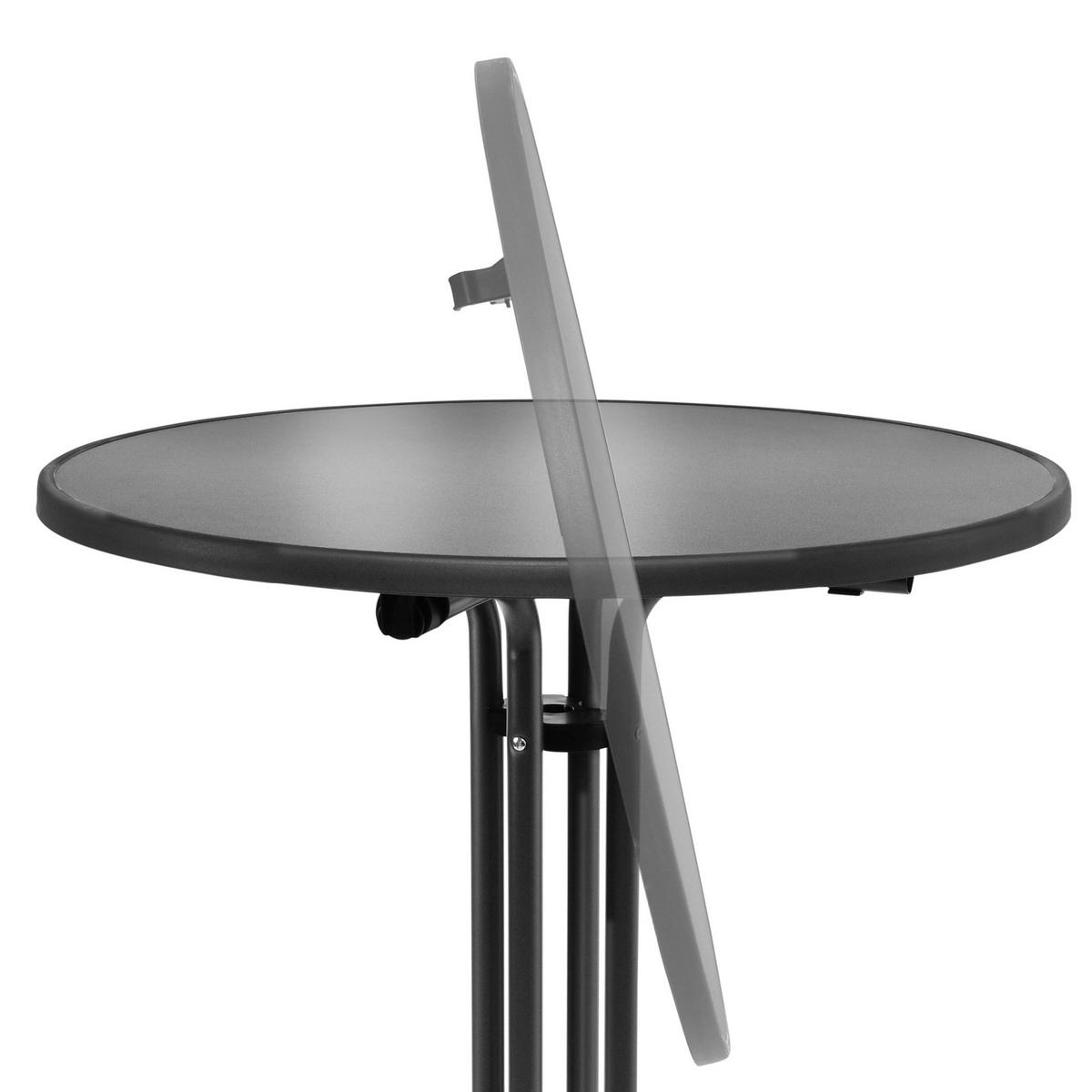 BISTROTISCH Bistroni 70/70cm Schwarz - Schwarz, Metall (70/70/70cm) - Beautissu 