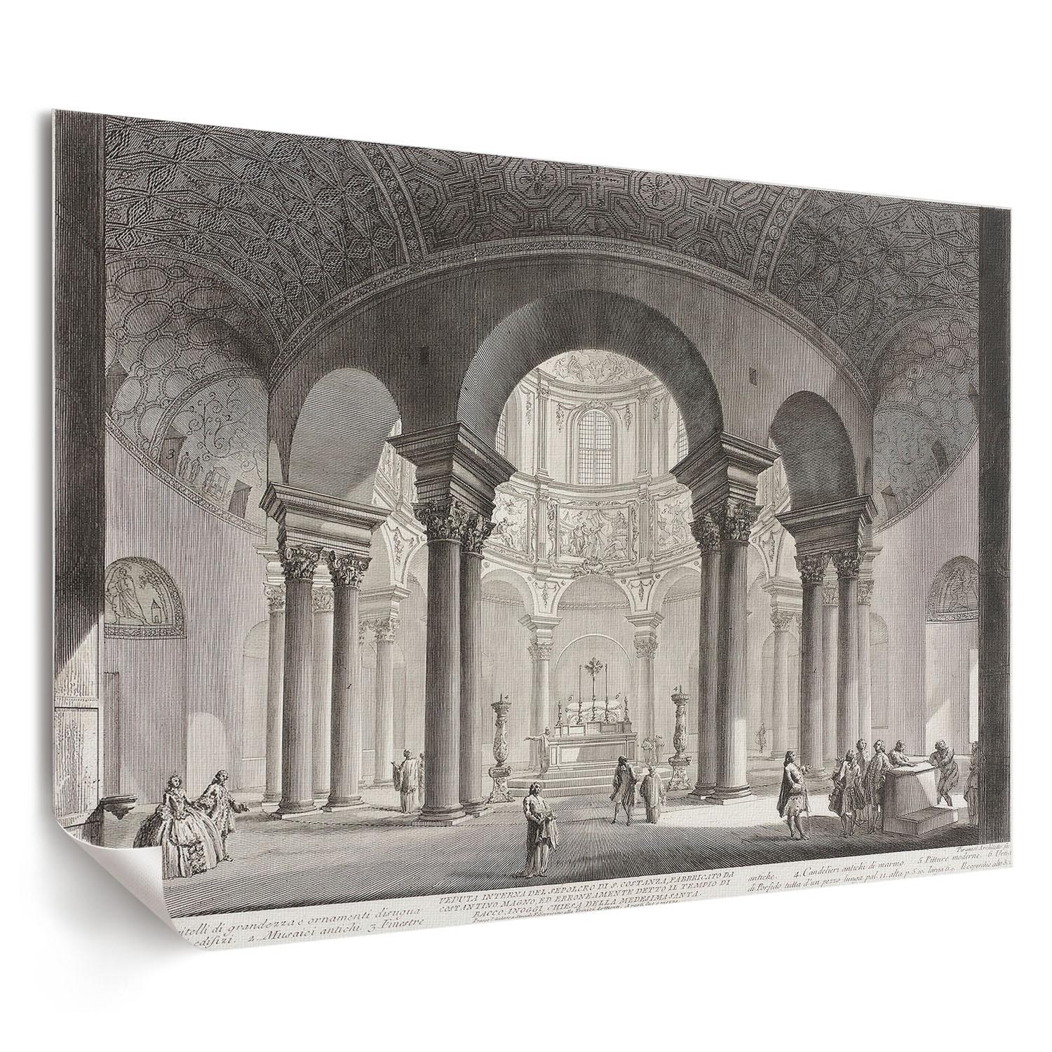 POSTER - 59x42 cm (A2) - Giovanni Battista Piranesi - Inneres des Grabes - Schwarz, Textil (59.4/42/0.1cm) - TULUP