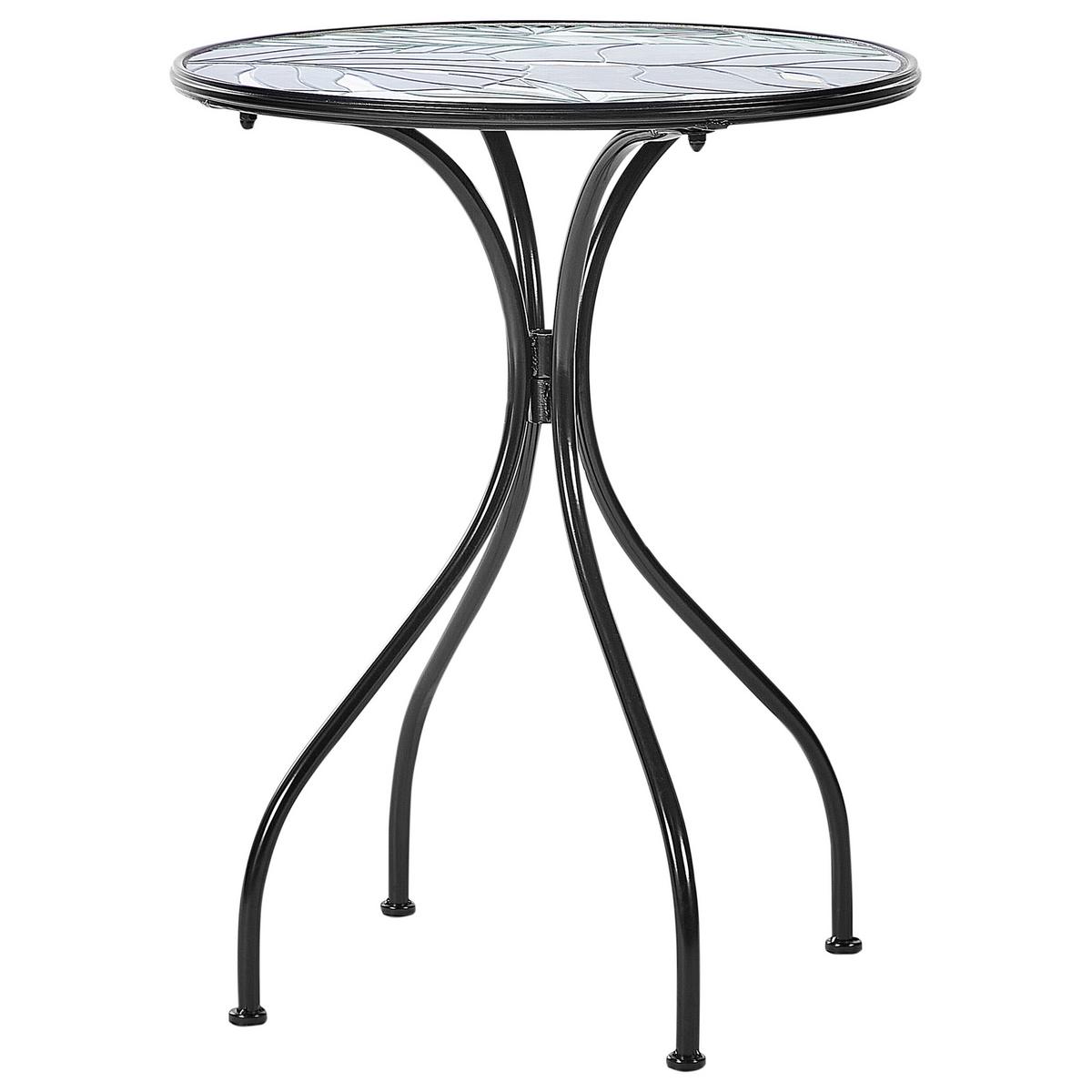 BALKONSET 2-Sitzer schwarz Cozzana - Schwarz/Grün, Metall - Beliani
