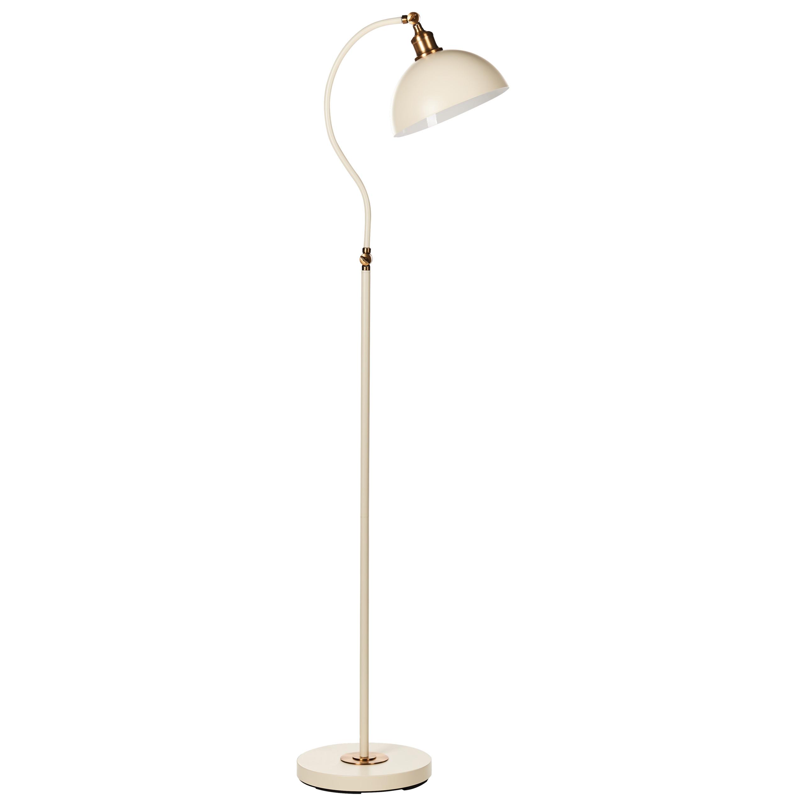 STEHLAMPE Beige/Weiß/Gold Lennon - Beige/Goldfarben, Metall (38/28/145cm) - Beliani