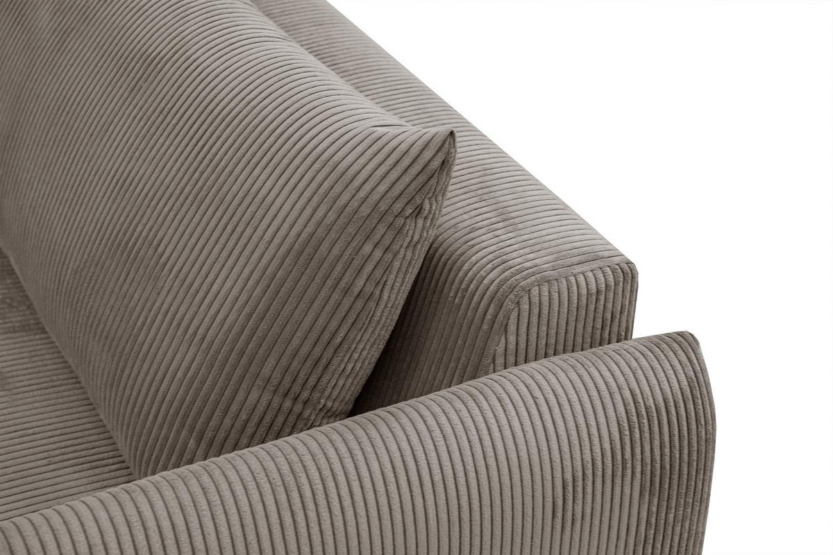 ECKSOFA TAUER 5-Sitzer, taupe - Taupe/Schwarz, Holzwerkstoff/Kunststoff (292/174cm) - Wozimo