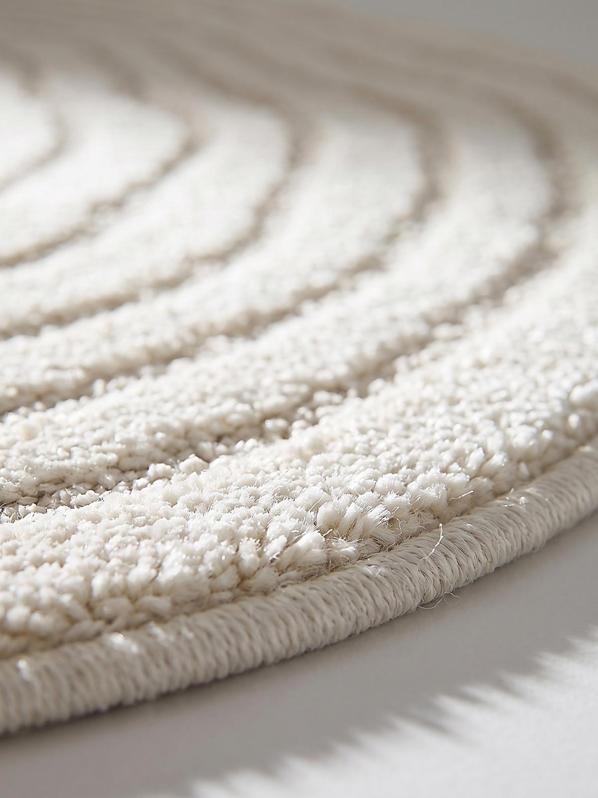 RUNDTEPPICH Streifen CETINA Polypropylen Creme 160 x 160 cm - Beige, Textil (160/160cm) - KADIMA DESIGN