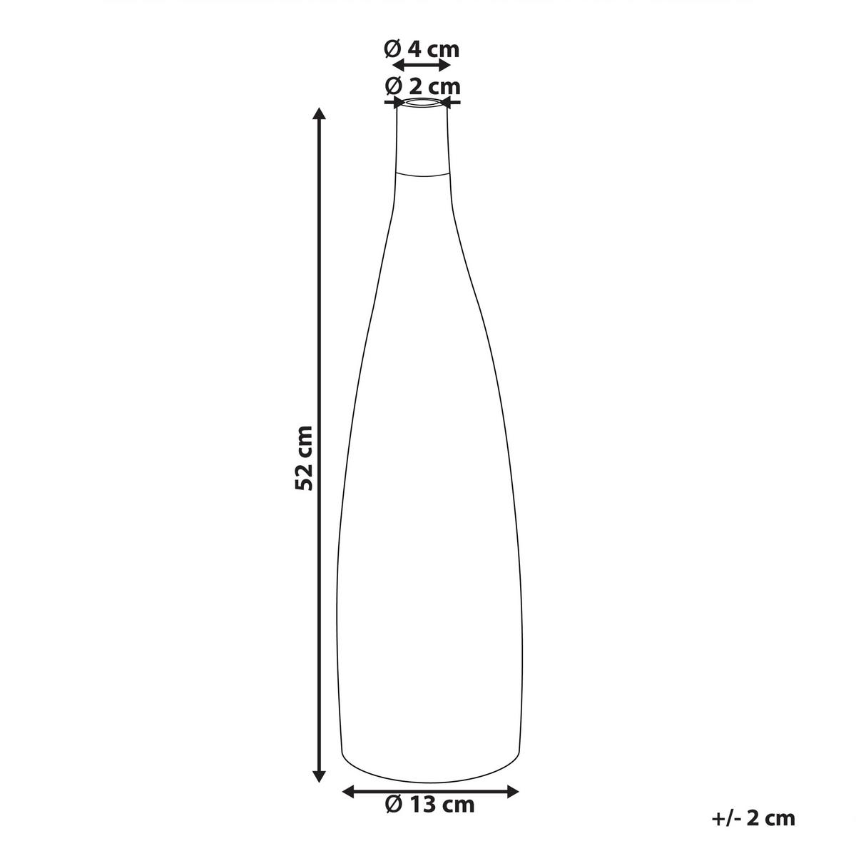 BLUMENVASE Terrakotta braun Burgos - Braun, Stein (52cm) - Beliani