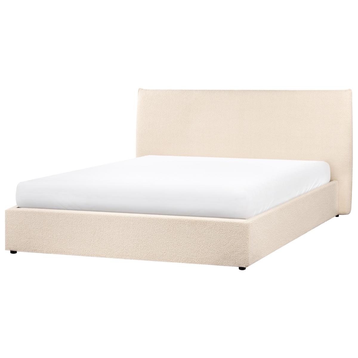 POLSTERBETT 160x200 cm Beige Lavaur - Beige, Textil (160/200cm) - Beliani