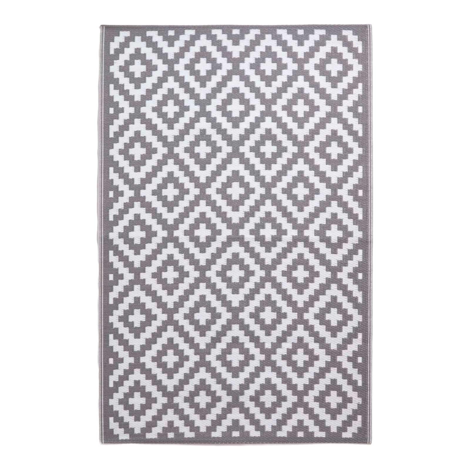 OUTDOORTEPPICH Zoe, geometrisch gemustert 180/270 cm - Hellgrau, Kunststoff (180/270cm) - Homescapes