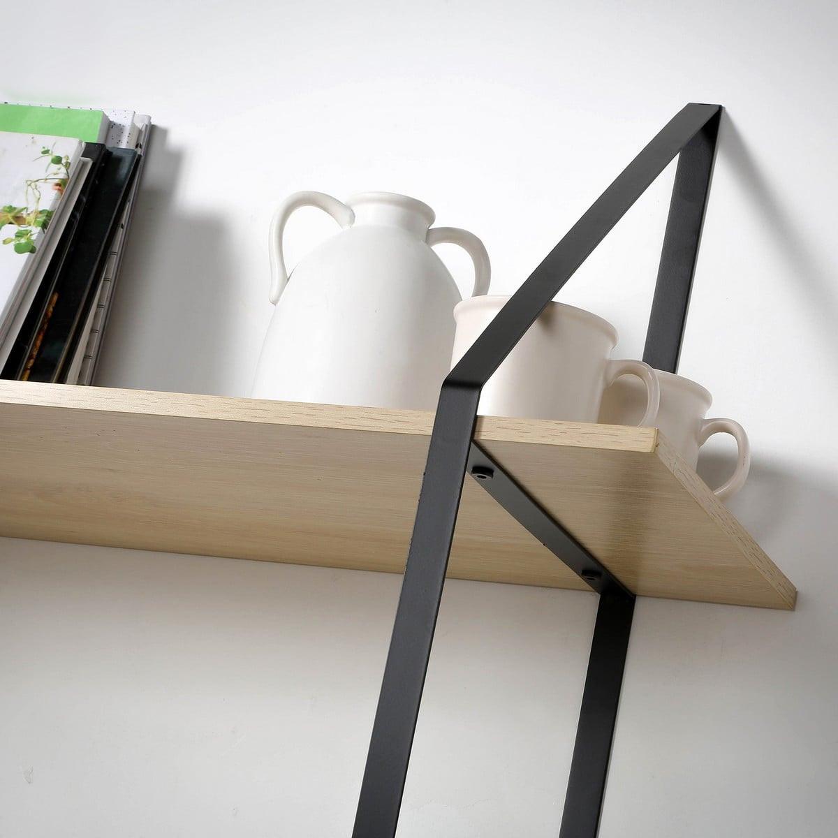WANDREGAL mit großer Tiefe und 2 Ebenen - P30 cm. - Eschefarben, Holzwerkstoff (30/60/34cm) - Calicosy