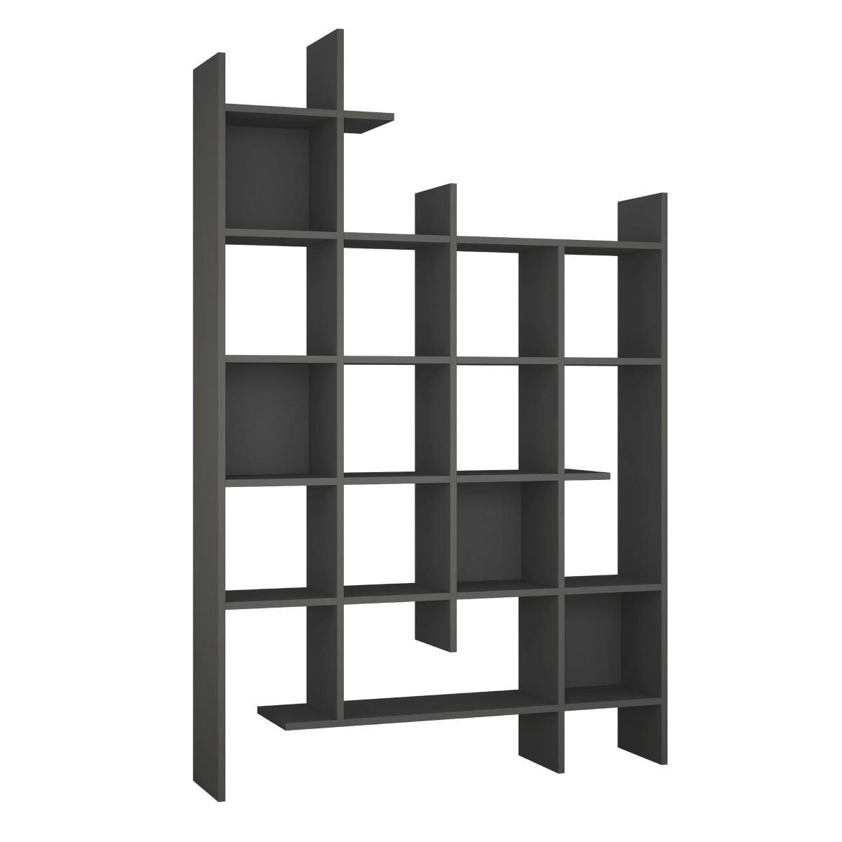 REGAL 18 Fächer H188 cm - Manco - Anthrazit, Holzwerkstoff (25.5/188/122cm) - Calicosy