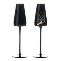 CHAMPAGNERGLÄSER 220 ml (2er-Set) - Schwarz, Glas (0.2L) - Intirilife