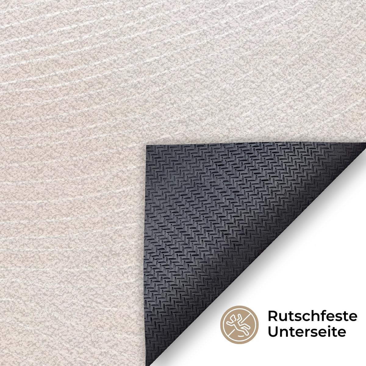 FUSSMATTE Wellenlinien - Luftströme - Harmonisch Schmutzfänger 120x80 cm - Beige, Kunststoff (120/0.4cm) - MuchoWow
