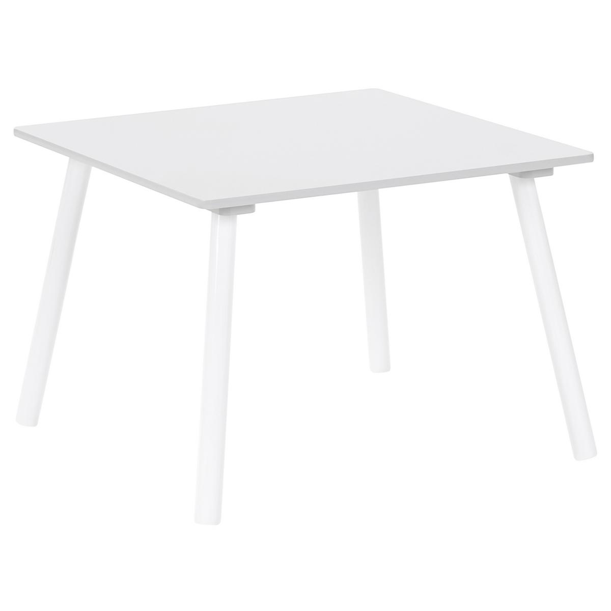 KINDERTISCH mit Stühlen Weiß Mimili - Dunkelgrau/Weiß, Holz/Holzwerkstoff (60/43/60cm) - Beliani