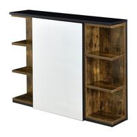 SPIEGELSCHRANK Harstad - Dunkelbraun, Holzwerkstoff (80/64/20cm) - [en.casa]