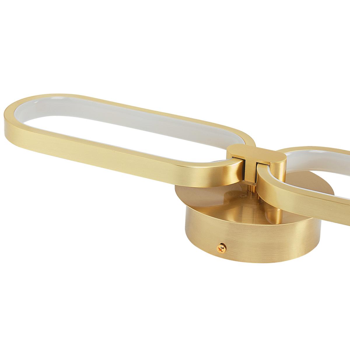 WANDLEUCHTE Krang 50x2x14 cm - Goldfarben, Metall (50/14/2cm) - Beliani
