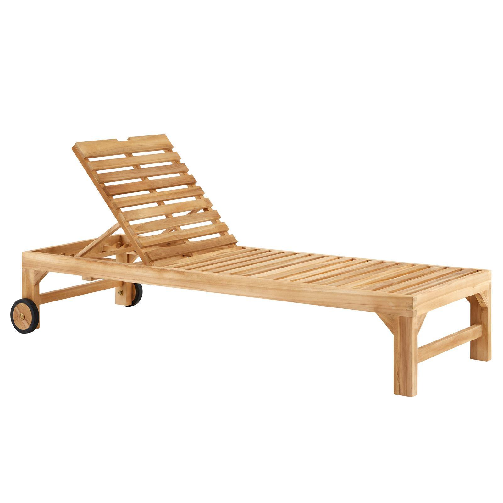 GARTENLIEGE GRANADA natur - Naturfarben, Holz (65/39/200cm) - CARO-Möbel