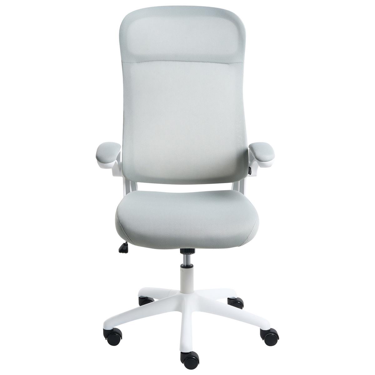 BÜROSTUHL Stoff Hellgrau Nexel - Grau, Textil (60/114/60cm) - Beliani