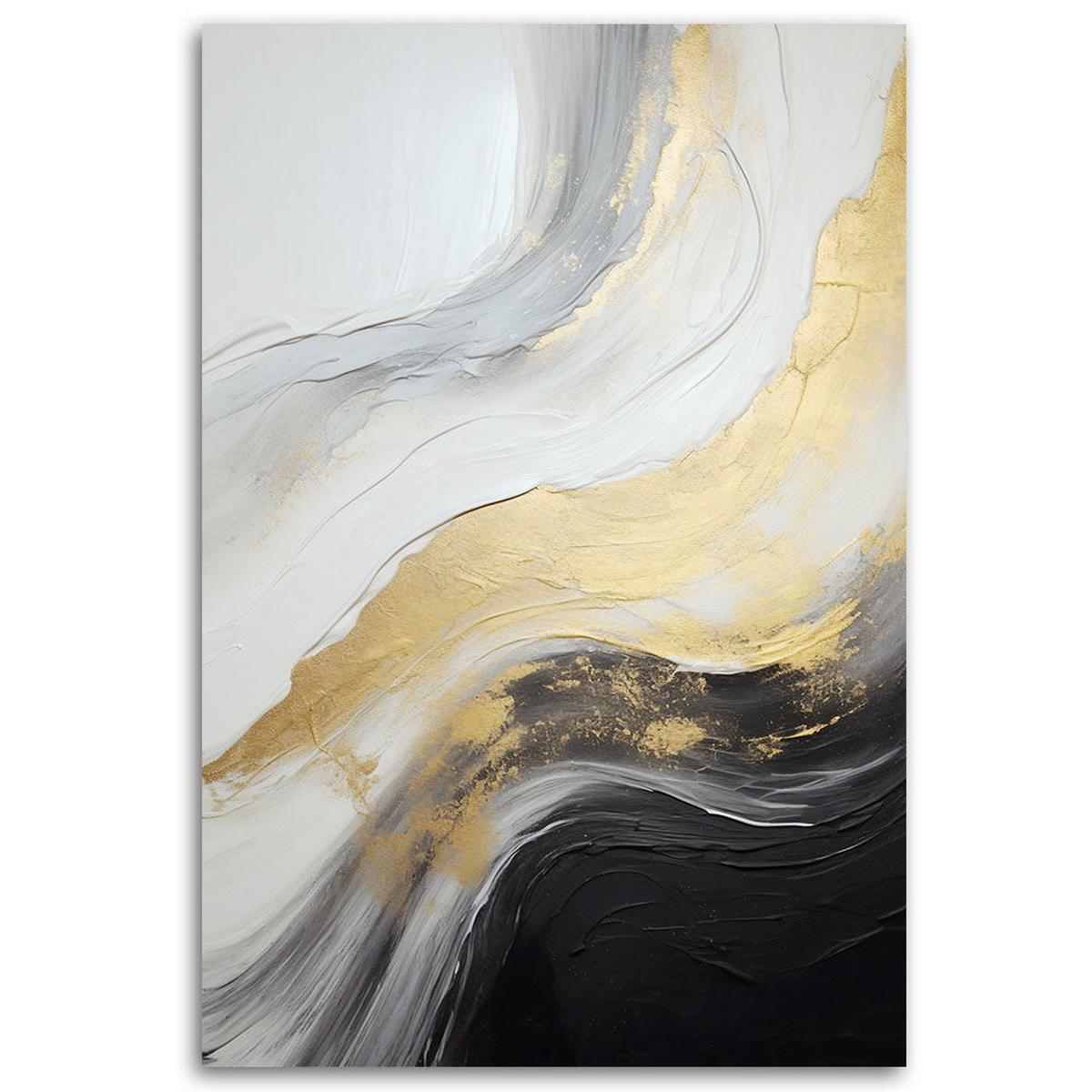 KUNSTDRUCK Gold 40/60 cm - Goldfarben, Textil (40/60cm) - KUNSTLOFT