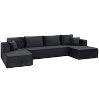ECKSOFA 3er Set Polyester Grau - Dunkelgrau, Textil (152/369cm) - HOMCOM