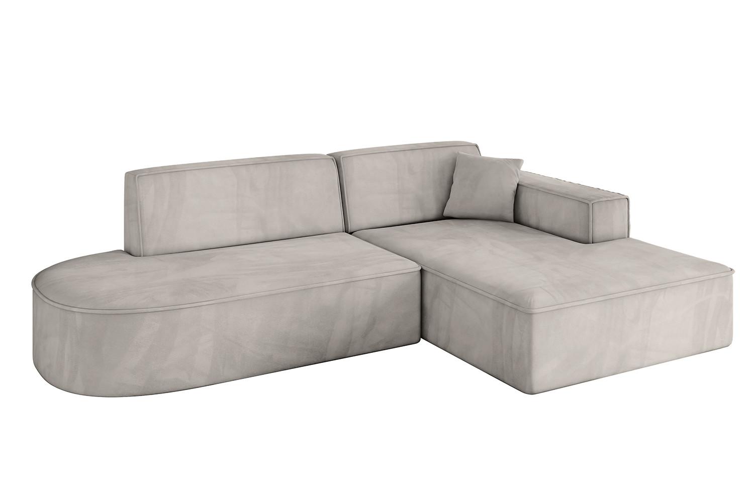ECKSOFA Ottomane Rechts IREA-L1-v4 - 234x171x79 cm Hellbraun - Hellbraun, Holzwerkstoff/Textil (171/234cm) - ALTDECOR