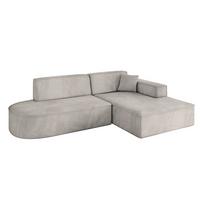 ECKSOFA Ottomane Rechts IREA-L1-v4 - 234x171x79 cm Hellbraun - Hellbraun, Holzwerkstoff/Textil (171/234cm) - ALTDECOR