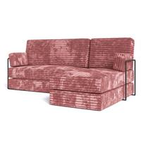 ECKSOFA NOTIA modulares Boneless Sofa mit Schlaffunktion Rosa Kordstoff - Rosa, Textil (200/120cm) - MASSENO