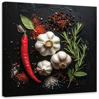 LEINWANDBILD Essen & Trinken 50x50cm - Multicolor, Textil (50/50cm) - Feeby