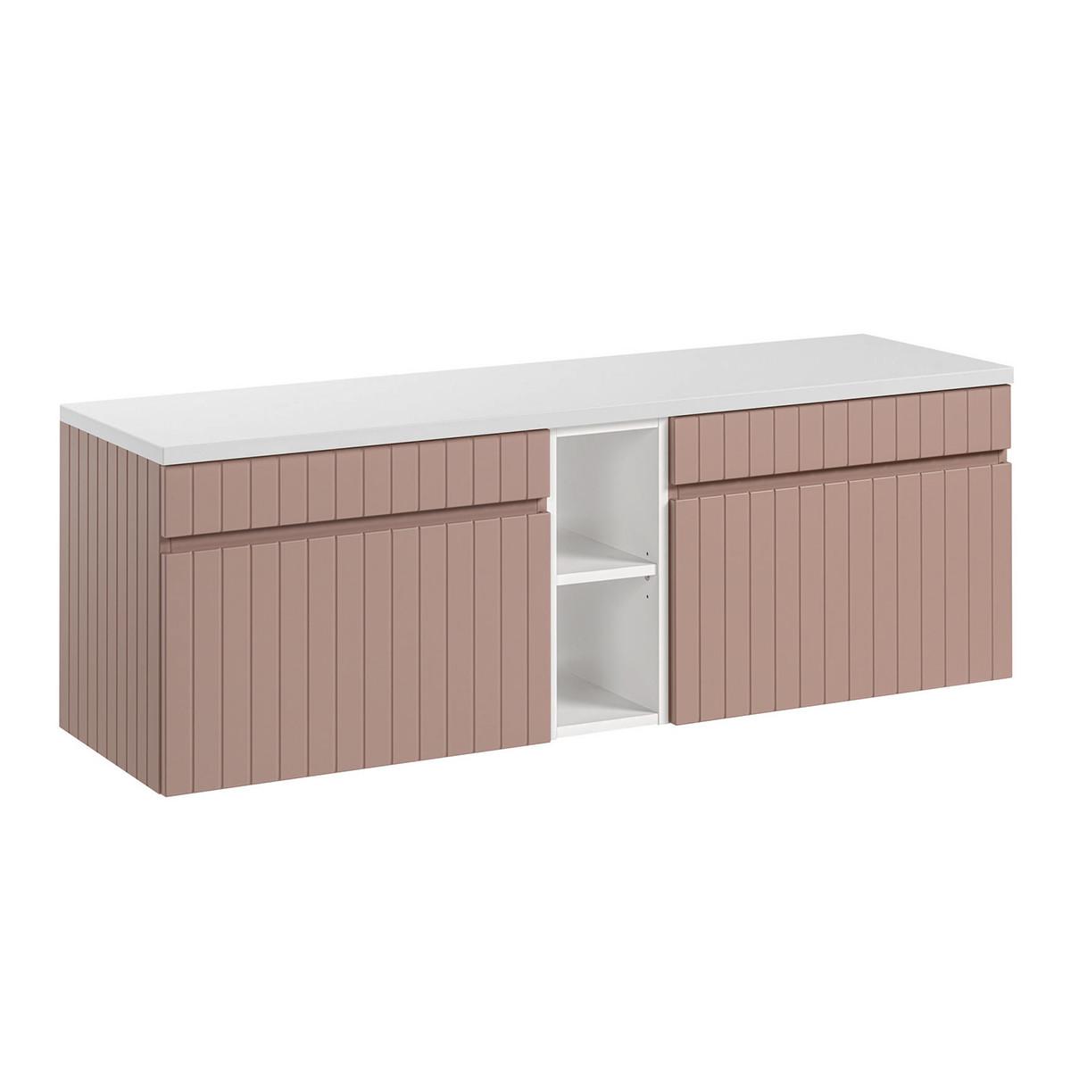 WASCHTISCHUNTERSCHRANK 140.4cm Zelie Rose - Pink, Holzwerkstoff (140.4/48/46cm) - Petits-meubles