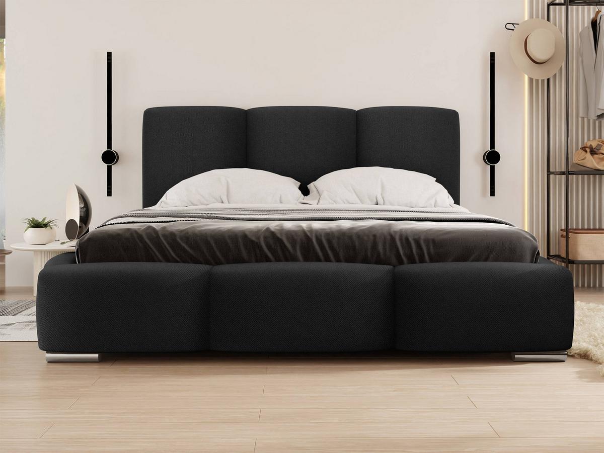 POLSTERBETT Olweria - Chromfarben/Anthrazit, Holz/Textil (140/200cm) - MIRJAN24