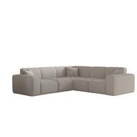ECKSOFA Univ Celes Premium Ascot Bukla - Beige, Holzwerkstoff/Textil (246/246cm) - Fun Möbel
