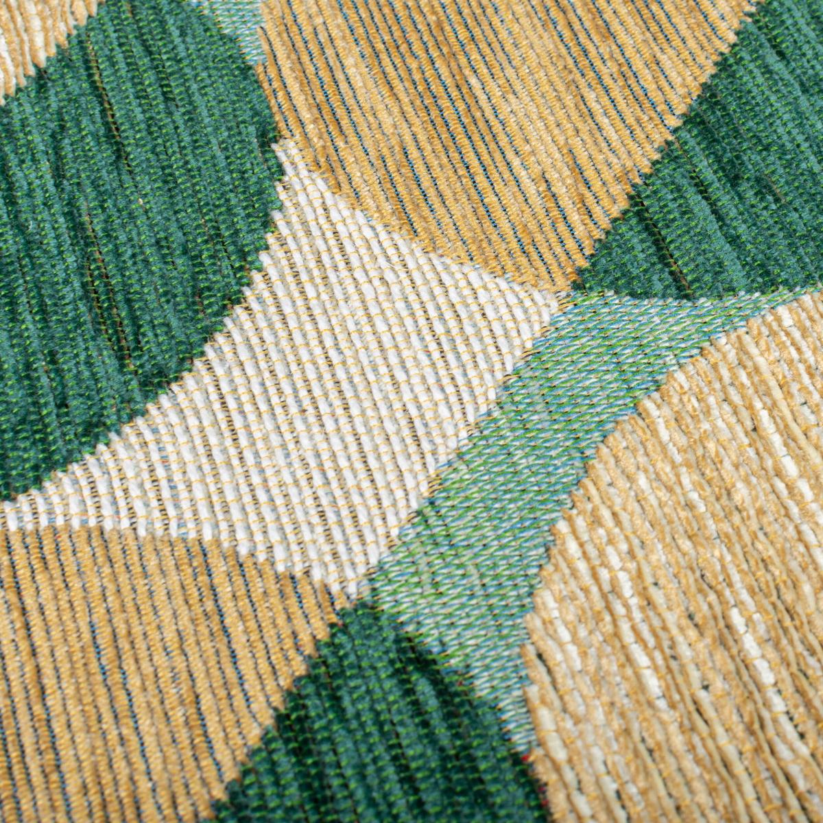 TEPPICH COQUET, geometrisch, Grün-Natur, 155 x 230 cm - Grün, Textil (230/155cm) - KADIMA DESIGN